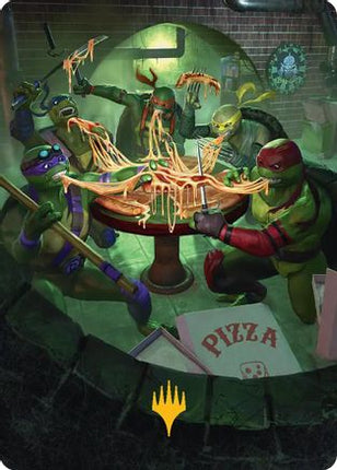 Food Chain Art Card (Gold-Stamped) [Art Series: Teenage Mutant Ninja Turtles]