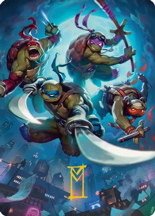 Heroes in a Half Shell Art Card (Gold-Stamped Signature) [Art Series: Teenage Mutant Ninja Turtles]