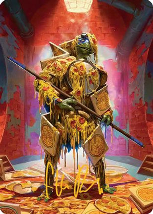Commander's Plate Art Card (Gold-Stamped Signature) [Art Series: Teenage Mutant Ninja Turtles]