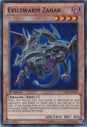 Evilswarm Zahak (Super Rare) [HA07-EN012] 1st Edition