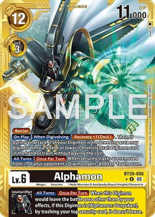 Alphamon (Gold Border) [BT20-056] [Advanced Booster Digimon Generation] Foil