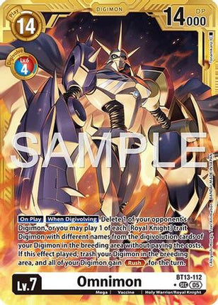 Omnimon - BT13-112 (Gold Border) [BT13-112] [Advanced Booster Digimon Generation] Foil