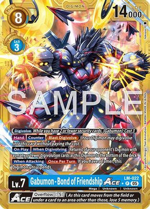 Gabumon - Bond of Friendship ACE (Gold Border) [LM-022] [Advanced Booster Digimon Generation] Foil