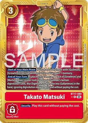 Takato Matsuki (Gold Border) [BT17-080] [Advanced Booster Digimon Generation] Foil