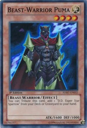 Beast-Warrior Puma (Super Rare) [HA07-EN032] Unlimited