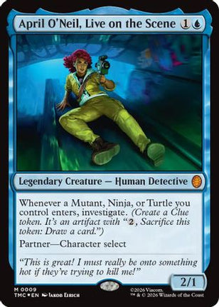 April O'Neil, Live on the Scene (Surge Foil) [Commander: Teenage Mutant Ninja Turtles] Foil