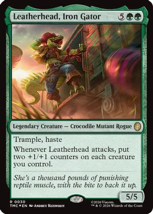 Leatherhead, Iron Gator (Surge Foil) [Commander: Teenage Mutant Ninja Turtles] Foil