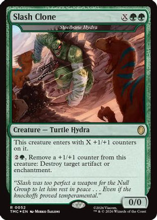 Slash Clone - Steelbane Hydra (Surge Foil) [Commander: Teenage Mutant Ninja Turtles] Foil