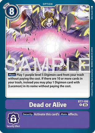 Dead or Alive (Reprint) [BT7-109] [Advanced Booster Digimon Generation] Foil