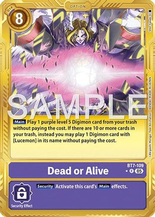 Dead or Alive (Gold Border) [BT7-109] [Advanced Booster Digimon Generation] Foil