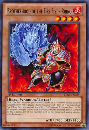 Brotherhood of the Fire Fist - Rhino (Rare) [LTGY-EN028] Unlimited