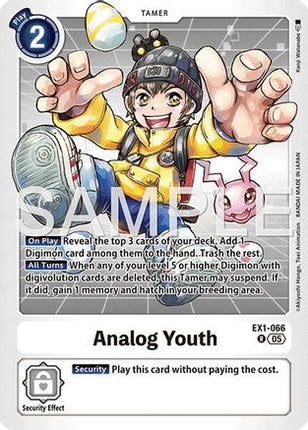Analog Youth (Reprint) [EX1-066] [Advanced Booster Digimon Generation] Foil