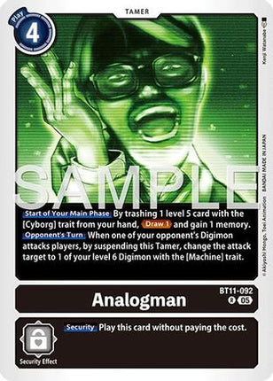 Analogman (Reprint) [BT11-092] [Advanced Booster Digimon Generation] Foil