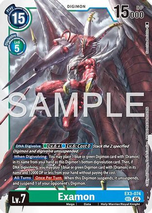 Examon (Reprint) [EX3-074] [Advanced Booster Digimon Generation] Foil