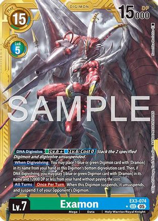Examon (Gold Border) [EX3-074] [Advanced Booster Digimon Generation] Foil