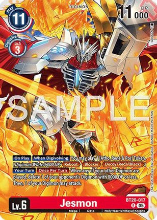 Jesmon (Reprint) [BT20-017] [Advanced Booster Digimon Generation] Foil