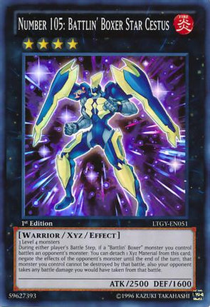 Number 105: Battlin' Boxer Star Cestus (Super Rare) [LTGY-EN051] 1st Edition
