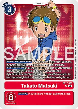 Takato Matsuki - BT17-080 (Reprint) [BT17-080] [Advanced Booster Digimon Generation] Foil