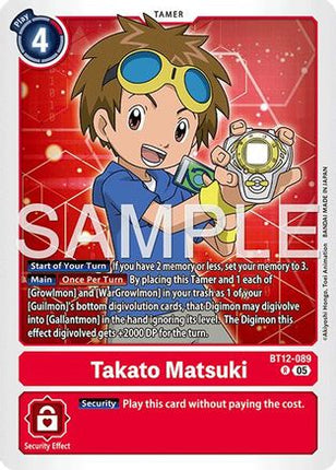 Takato Matsuki - BT12-089 (Reprint) [BT12-089] [Advanced Booster Digimon Generation] Foil