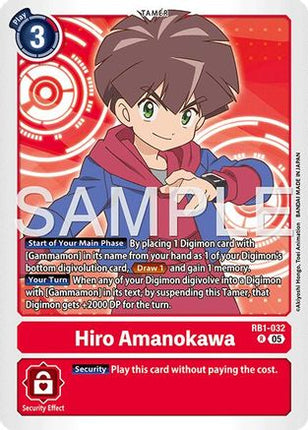 Hiro Amanokawa - RB1-032 (Reprint) [RB1-032] [Advanced Booster Digimon Generation] Foil