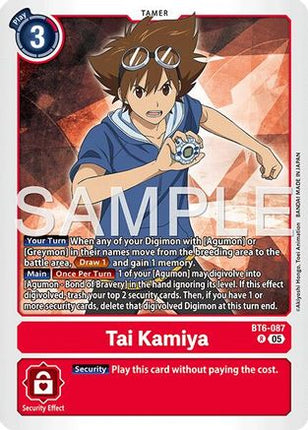 Tai Kamiya - BT6-087 (Reprint) [BT6-087] [Advanced Booster Digimon Generation] Foil