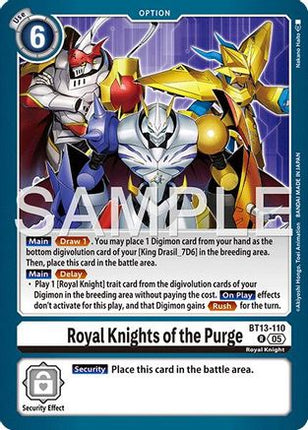 Royal Knights of the Purge (Reprint) [BT13-110] [Advanced Booster Digimon Generation] Foil