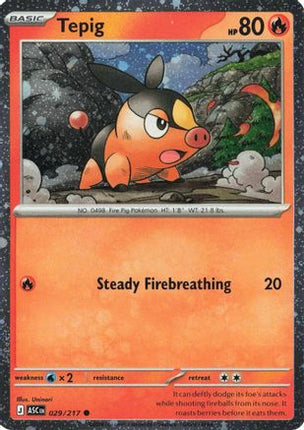 Tepig - 029/217 (Cosmos Holo) [Miscellaneous Cards & Products] Holofoil