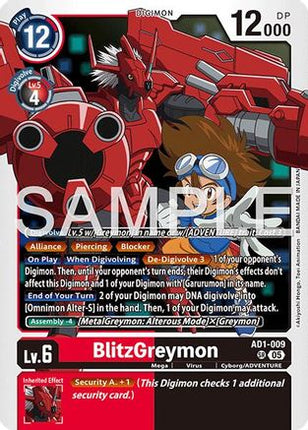 BlitzGreymon [AD1-009] [Advanced Booster Digimon Generation] Foil