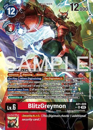 BlitzGreymon (Alternate Art) [AD1-009] [Advanced Booster Digimon Generation] Foil