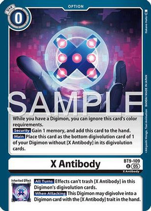 X Antibody (Reprint) [BT9-109] [Advanced Booster Digimon Generation] Foil