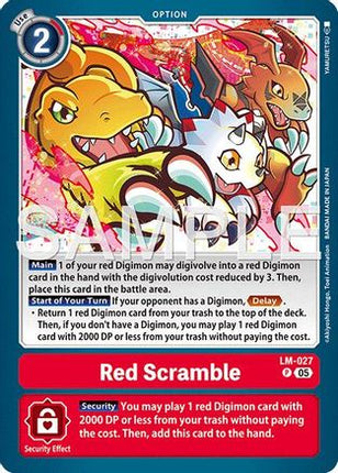 Red Scramble (Reprint) [LM-027] [Advanced Booster Digimon Generation] Foil