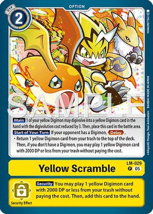 Yellow Scramble (Reprint) [LM-029] [Advanced Booster Digimon Generation] Foil
