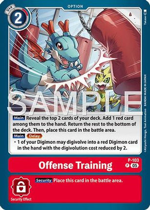 Offense Training (Reprint) [P-103] [Advanced Booster Digimon Generation] Foil