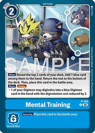 Mental Training (Reprint) [P-104] [Advanced Booster Digimon Generation] Foil