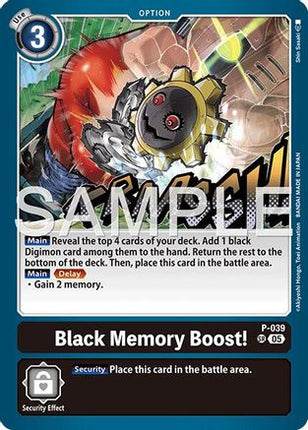 Black Memory Boost! (Reprint) [P-039] [Advanced Booster Digimon Generation] Foil
