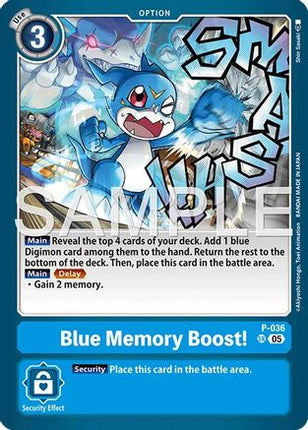 Blue Memory Boost! (Reprint) [P-036] [Advanced Booster Digimon Generation] Foil