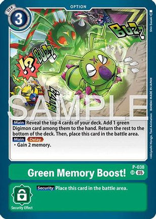 Green Memory Boost! (Reprint) [P-038] [Advanced Booster Digimon Generation] Foil