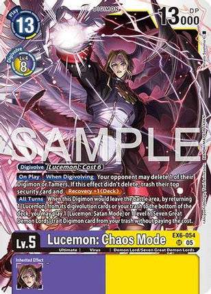 Lucemon: Chaos Mode (Reprint) [EX6-054] [Advanced Booster Digimon Generation] Foil