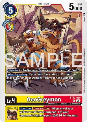 GeoGreymon - BT12-038 (Reprint) [BT12-038] [Advanced Booster Digimon Generation] Foil