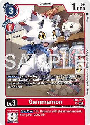 Gammamon - RB1-005 (Reprint) [RB1-005] [Advanced Booster Digimon Generation] Foil