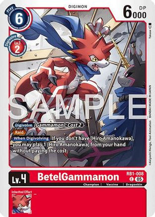 BetelGammamon (Reprint) [RB1-008] [Advanced Booster Digimon Generation] Foil