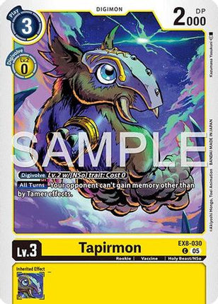 Tapirmon (Reprint) [EX8-030] [Advanced Booster Digimon Generation] Foil