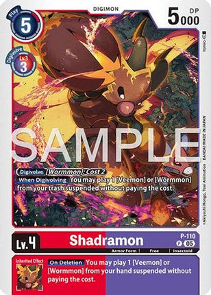 Shadramon - P-110 (Reprint) [P-110] [Advanced Booster Digimon Generation] Foil