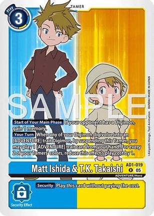 Matt Ishida & T.K. Takaishi [AD1-019] [Advanced Booster Digimon Generation] Foil