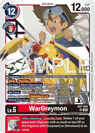 WarGreymon - AD1-004 [AD1-004] [Advanced Booster Digimon Generation] Foil