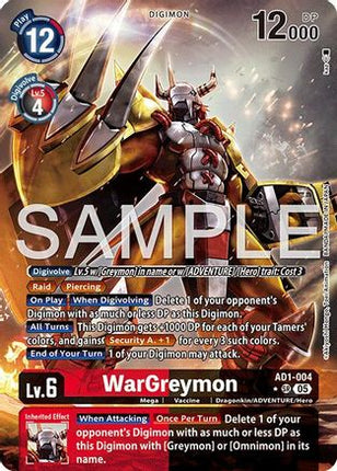 WarGreymon - AD1-004 (Alternate Art) [AD1-004] [Advanced Booster Digimon Generation] Foil