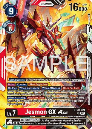 Jesmon GX ACE (Reprint) [BT20-021] [Advanced Booster Digimon Generation] Foil