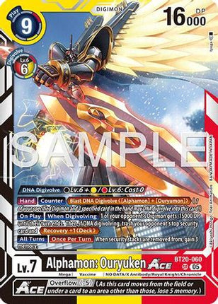 Alphamon: Ouryuken ACE (Reprint) [BT20-060] [Advanced Booster Digimon Generation] Foil