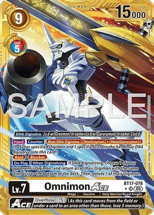 Omnimon ACE (Gold Border) [BT17-078] [Advanced Booster Digimon Generation] Foil