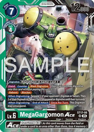 MegaGargomon ACE (Reprint) [ST17-08] [Advanced Booster Digimon Generation] Foil